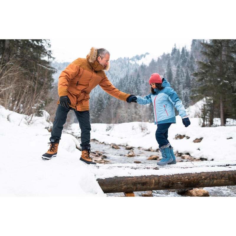 Schneestiefel Kinder Mädchen Gr. 30–38 warm wasserdicht Zip Wandern - SH500 rot