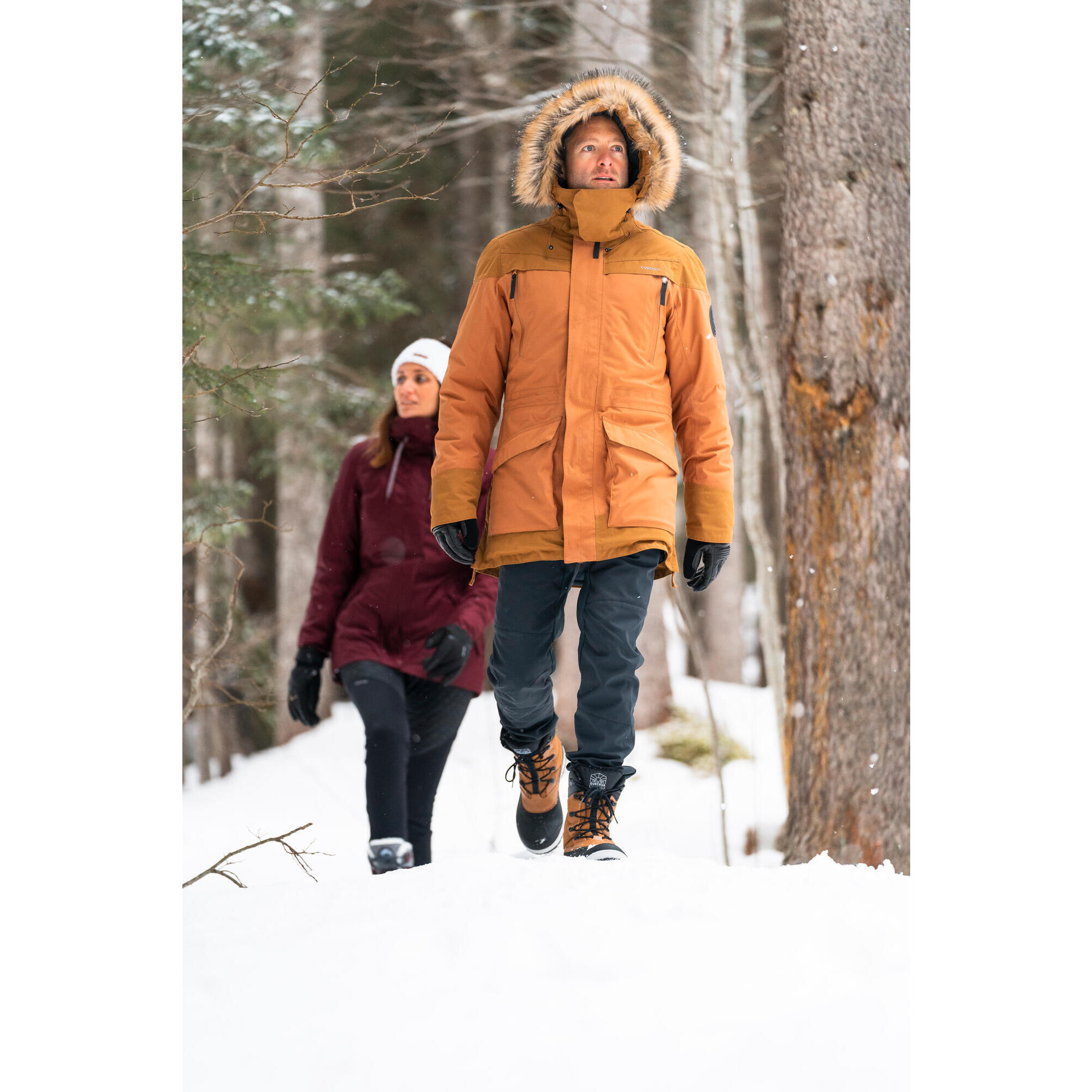 STIVALI DA NEVE CALDI E IMPERMEABILI DA TREKKING - SH500 X-WARM - UOMO CON LACCI