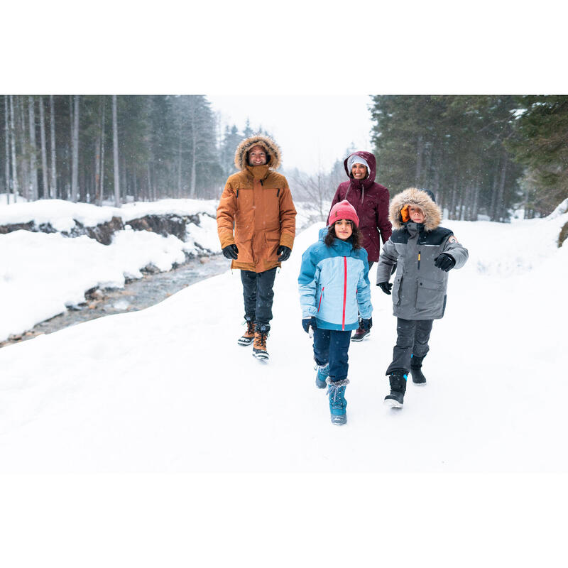 Dětské turistické nepromokavé sněhule na zip SH 500 X-Warm