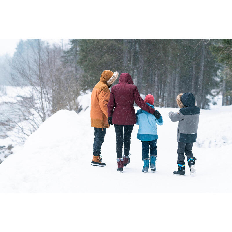 Schneestiefel Kinder Mädchen Gr. 30–38 warm wasserdicht Zip Wandern - SH500 rot