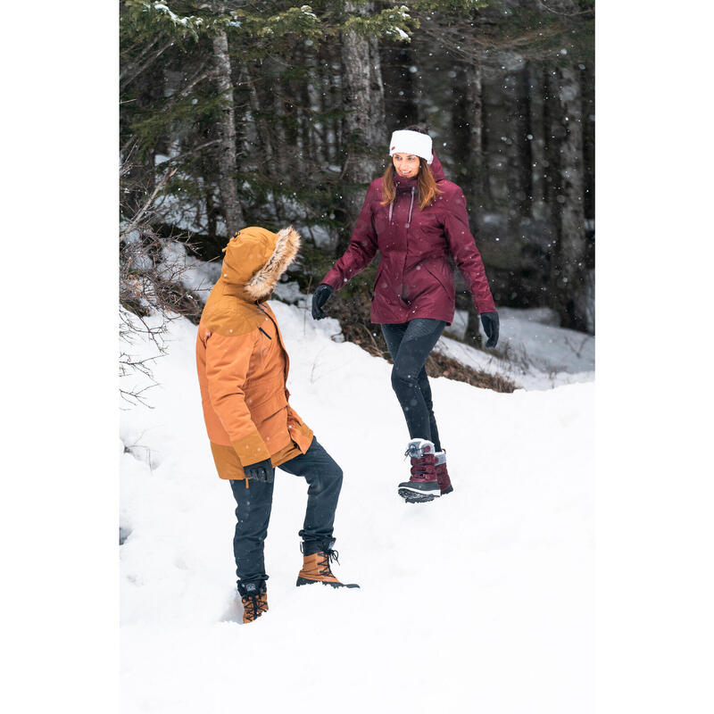 Giacca trekking donna SH500 impermeabile bordeaux | -10°C