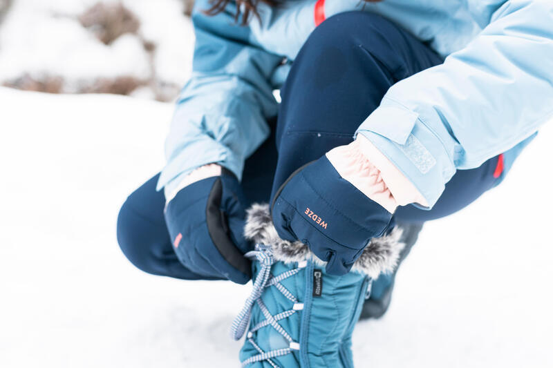 Buty turystyczne śniegowce dla dzieci Quechua SH500 Warm wodoodporne suwak
