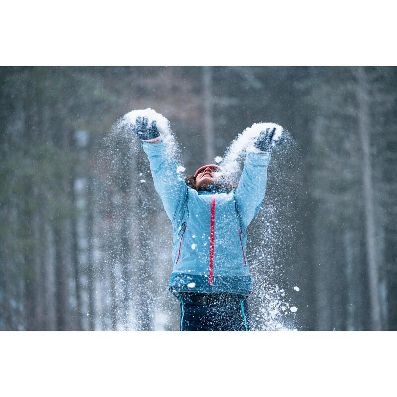 CHAQUETA 3en1 CÁLIDA IMPERMEABLE SENDERISMO - SH500 MTN -10 °C - NIÑOS 7-15 AÑOS