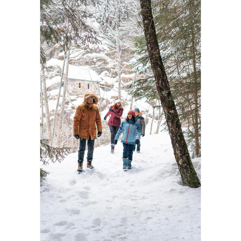 Snowboots heren - warme waterdichte sneeuwlaarzen met veters - SH500 - zwart