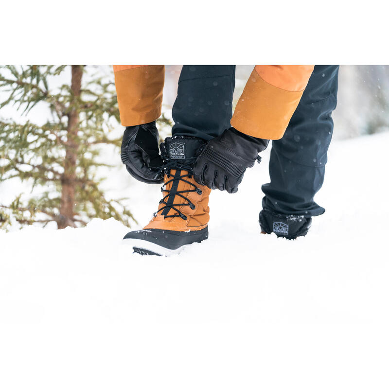 Botas nieve cálidas impermeables de senderismo - SH500 cordones - hombre 