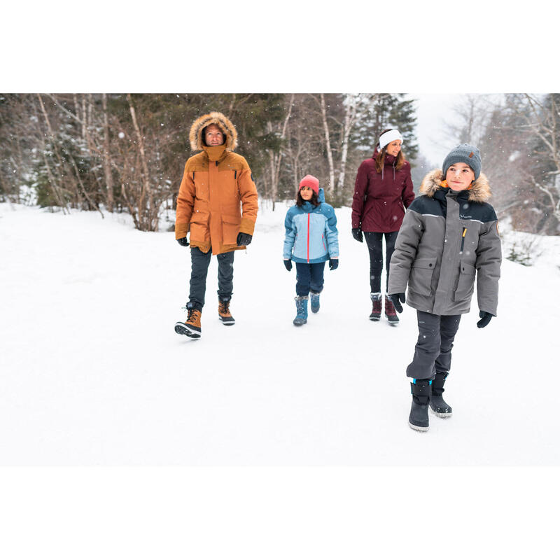 Schneestiefel Kinder Gr. 24–38 warm wasserdicht Wandern - SH500 schwarz 