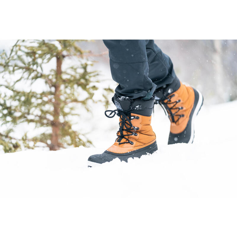 Botas nieve cálidas impermeables de senderismo - SH500 cordones - hombre 