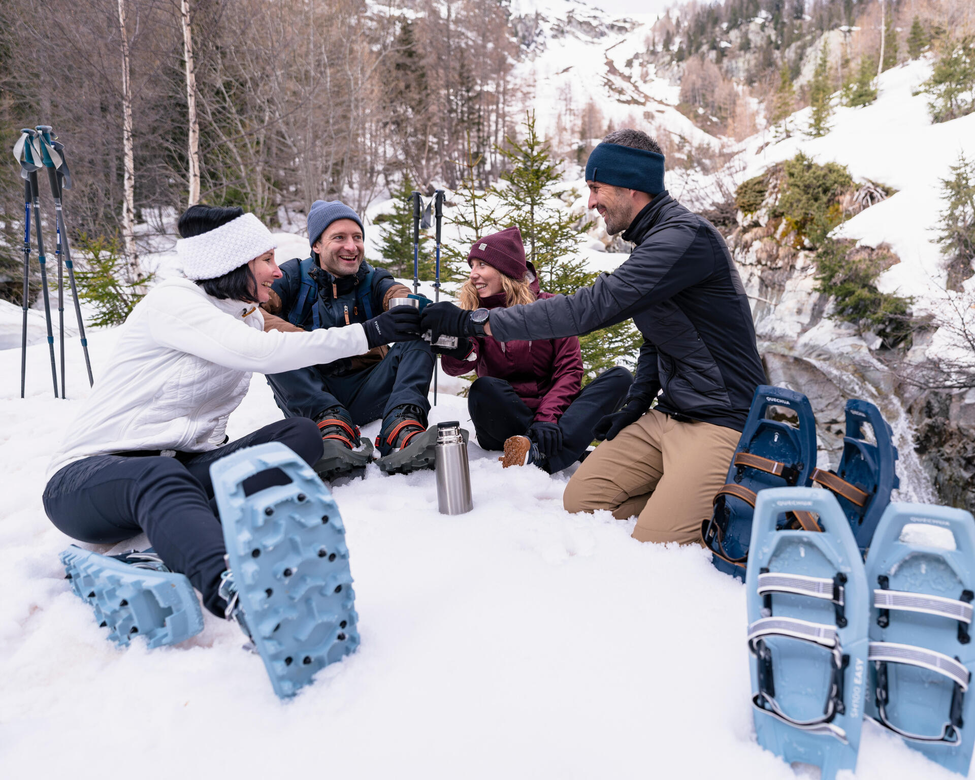 un équipement adapté pour des balades en raquettes