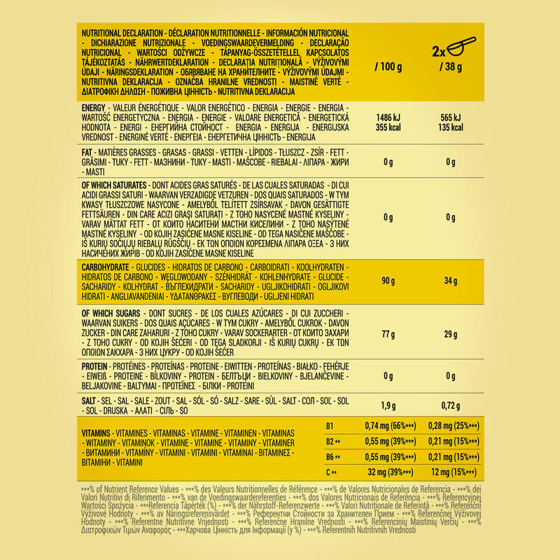 Poeder voor isotone sportdrank ISO citroen 2 kg