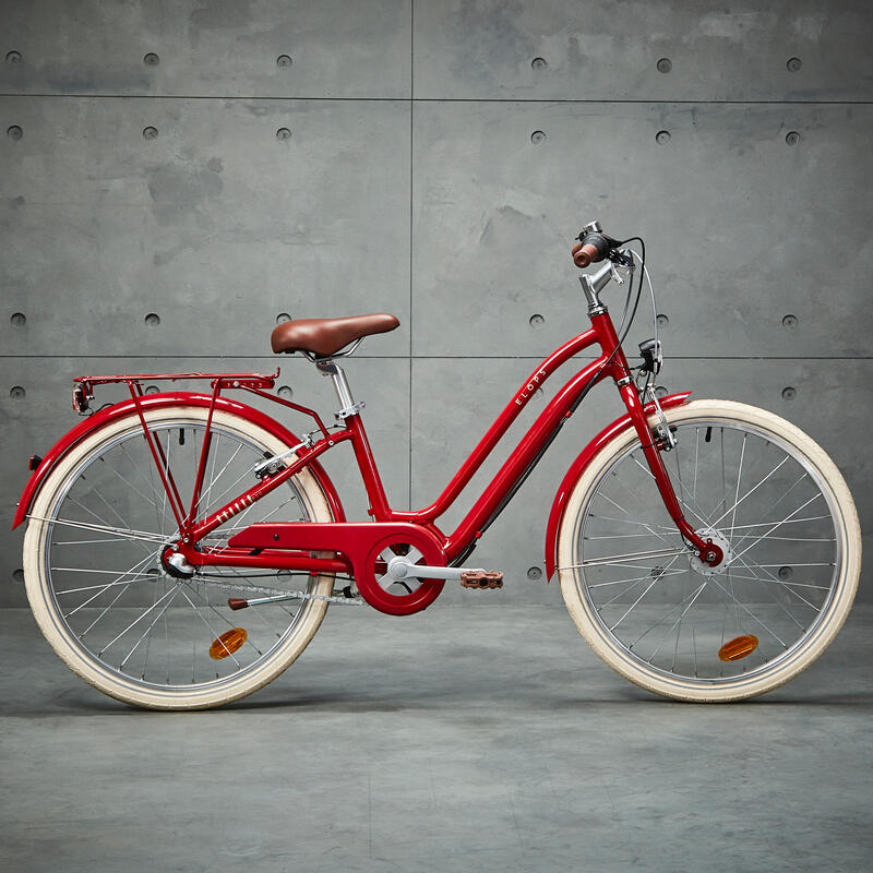 Bicicletă oraș ELOPS 900 roșu copii 135-150 cm