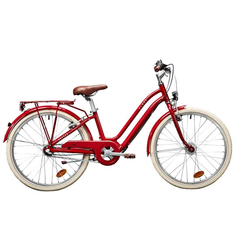 Kinderfahrrad City Bike 24 Zoll Elops 900 rot Medien 1