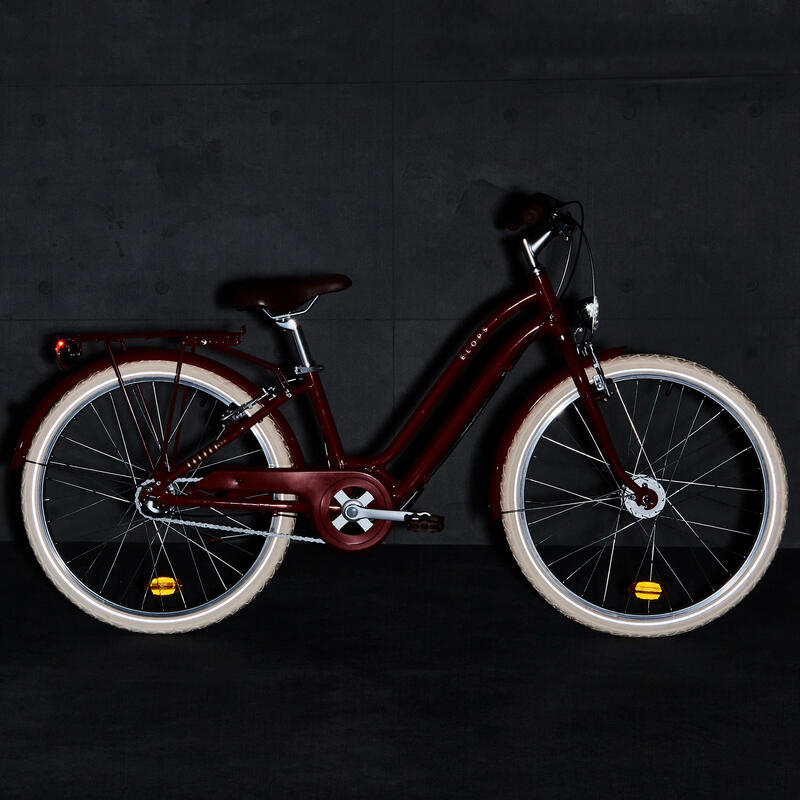 Bicicletă oraș ELOPS 900 roșu copii 135-150 cm