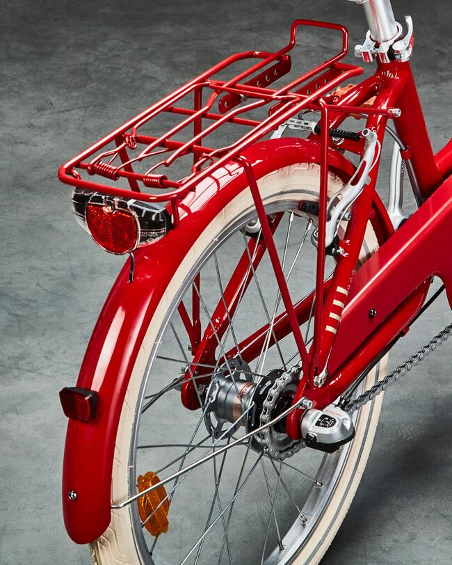 parte traseira de uma bicicleta