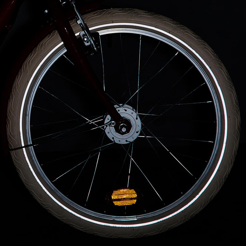 Bicicletă de oraș Elops 900 20" roșu copii 120-135 cm