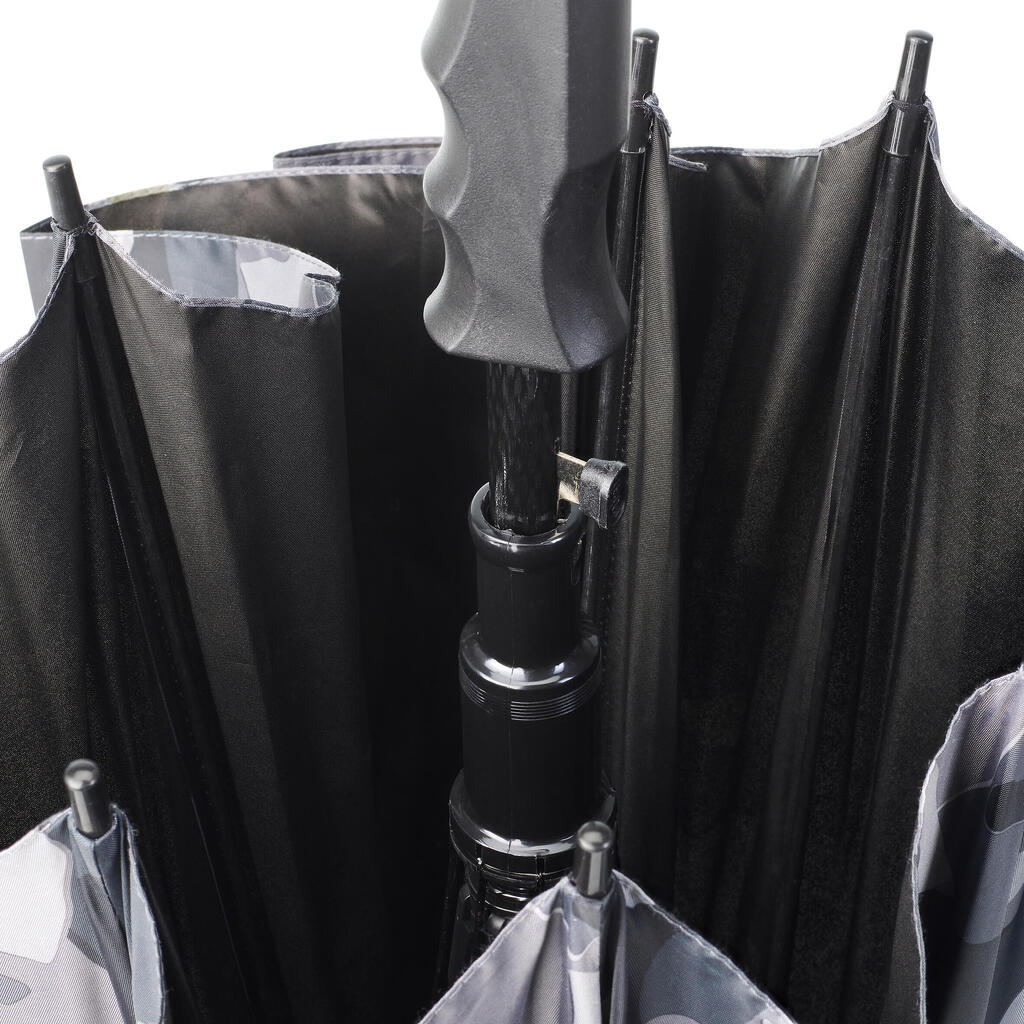 Hunting umbrella woodland camouflage grey