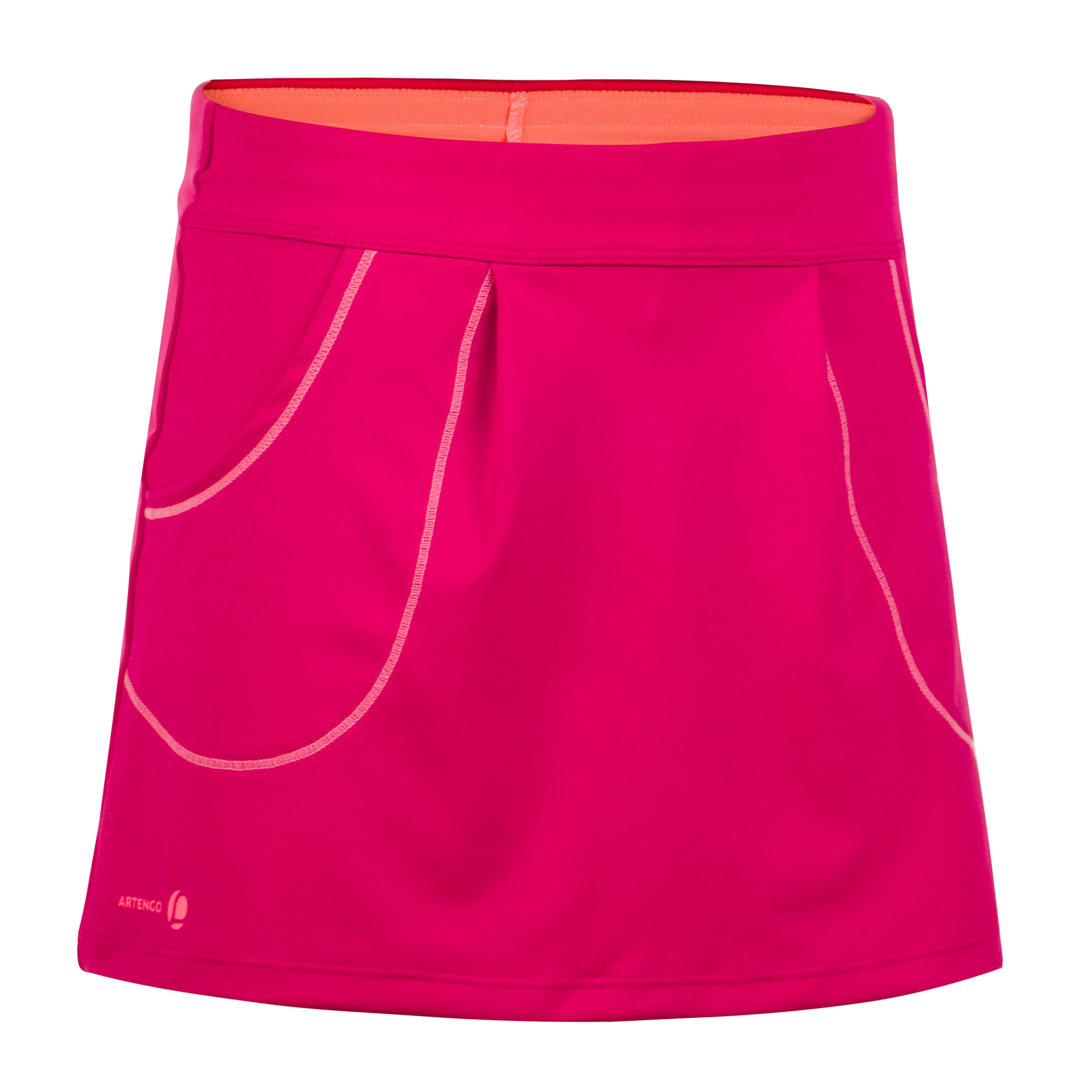 Girls' Tennis Padel Table Tennis Badminton Squash Pocket Skirt - Pink 1/1