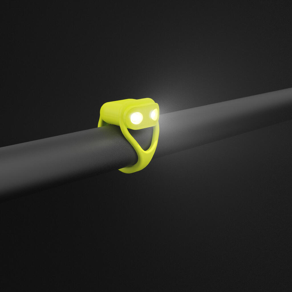 ECLAIRAGE VELO LED SL 100 AVANT JAUNE A PILES