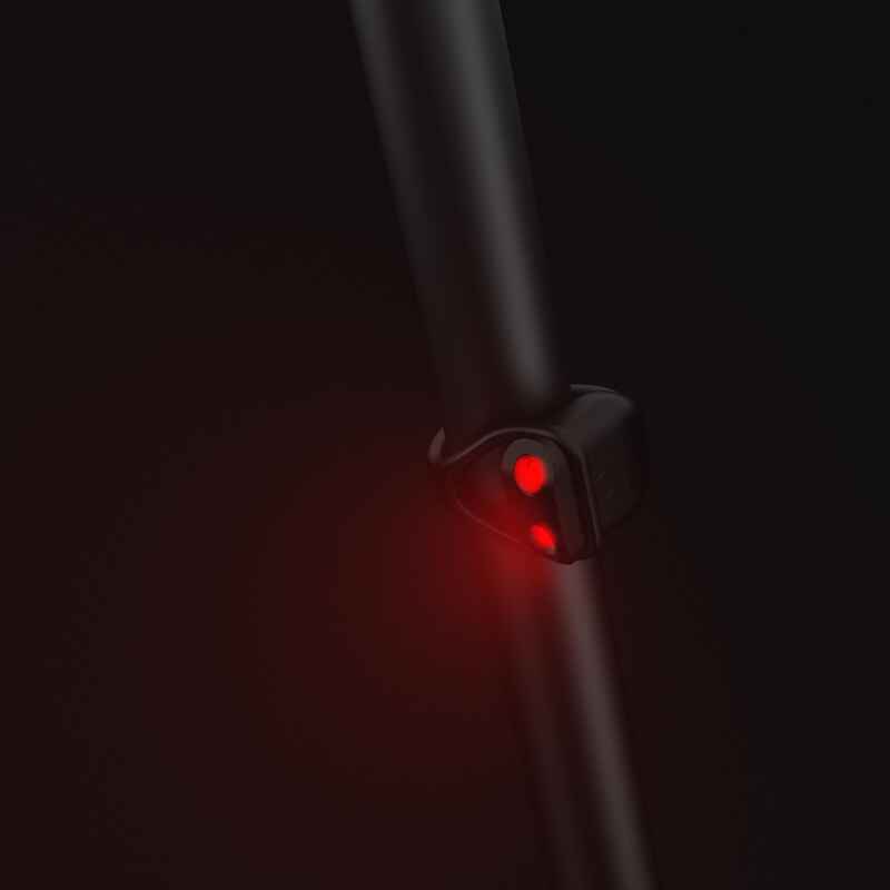 SL 100 Rear LED BatteryPowered Bike Light 2 Lumens Black Decathlon