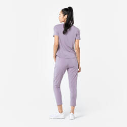 Women's Fitness Cardio Carrot-Cut Jogging Bottoms - Purple