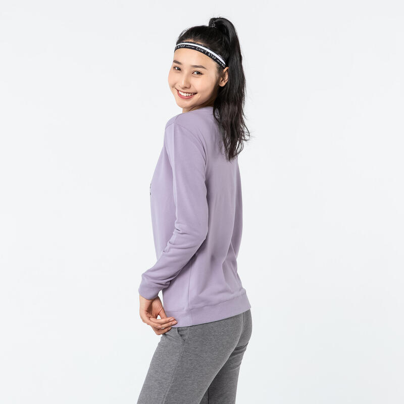 Fitness Crew Neck Sweatshirt - Purple