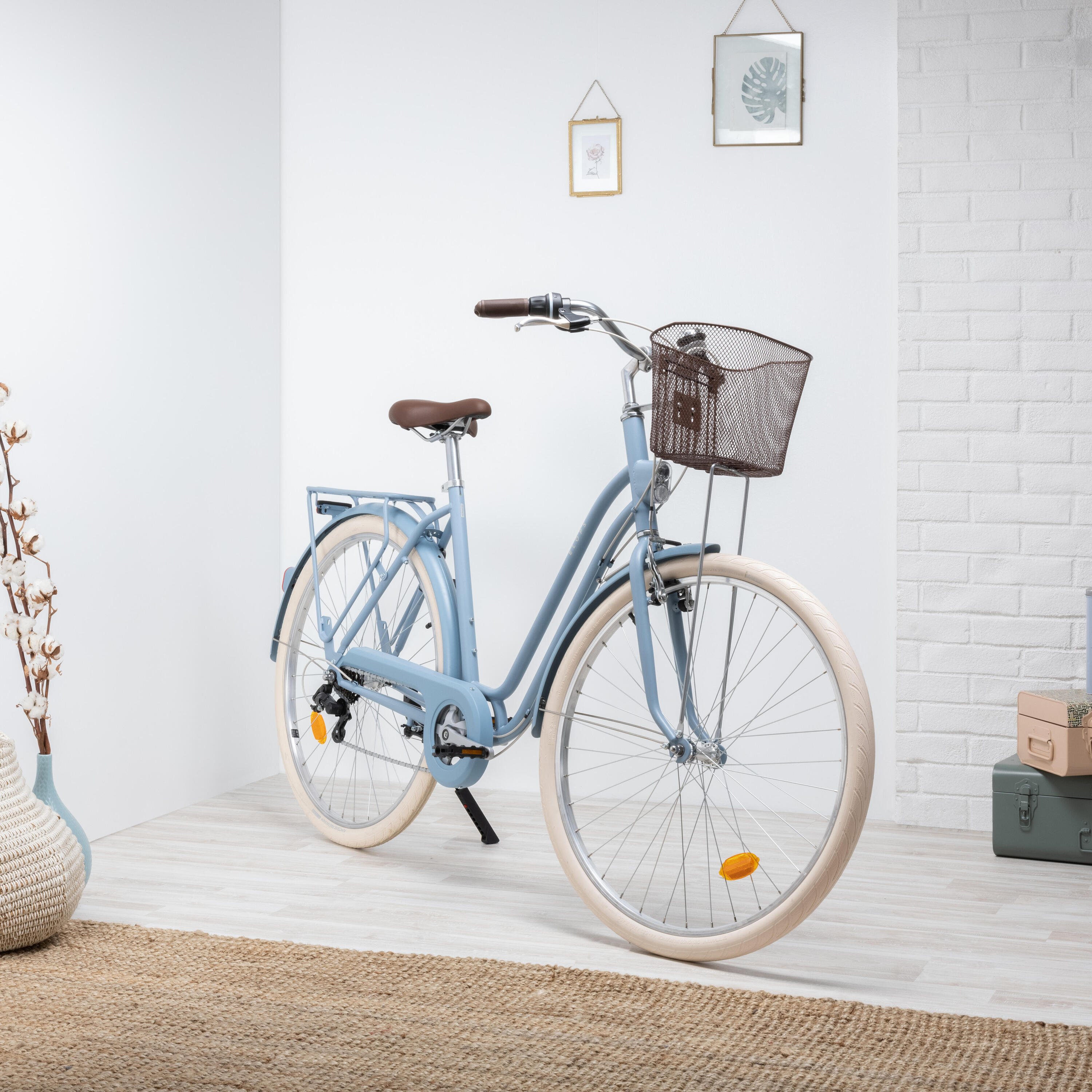 Second Hand - Bici città ELOPS 520 telaio basso blu jeans 48/68