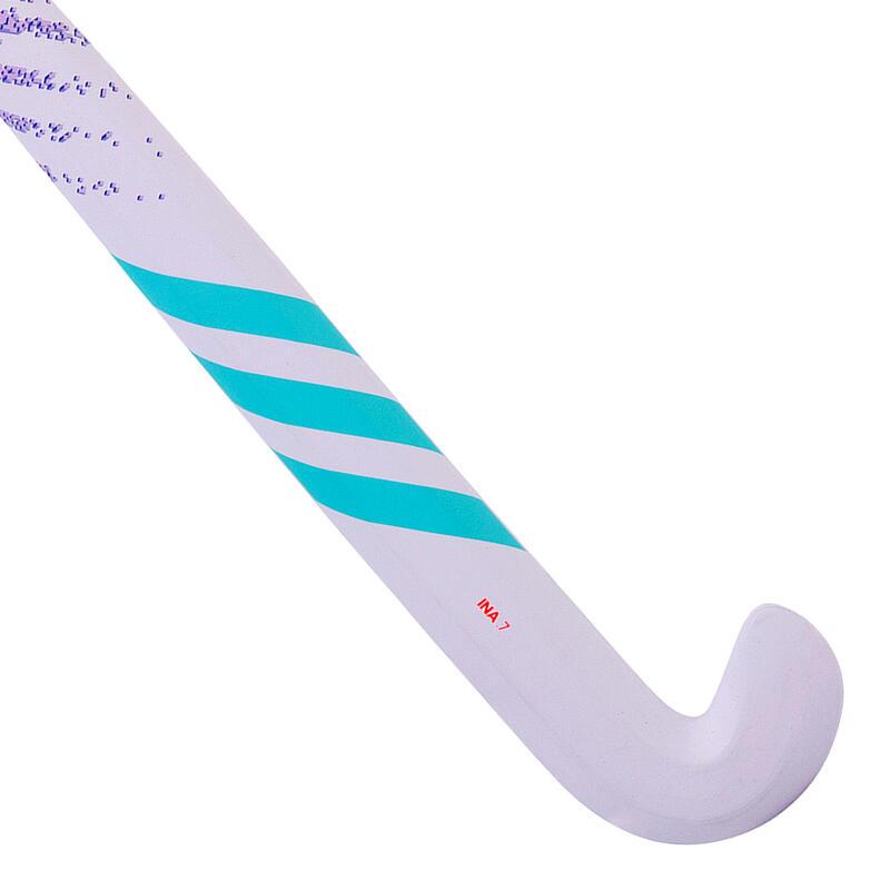 Hockeystick gevorderde volwassenen low bow 20% carbon Ina .7 paars/turquoise