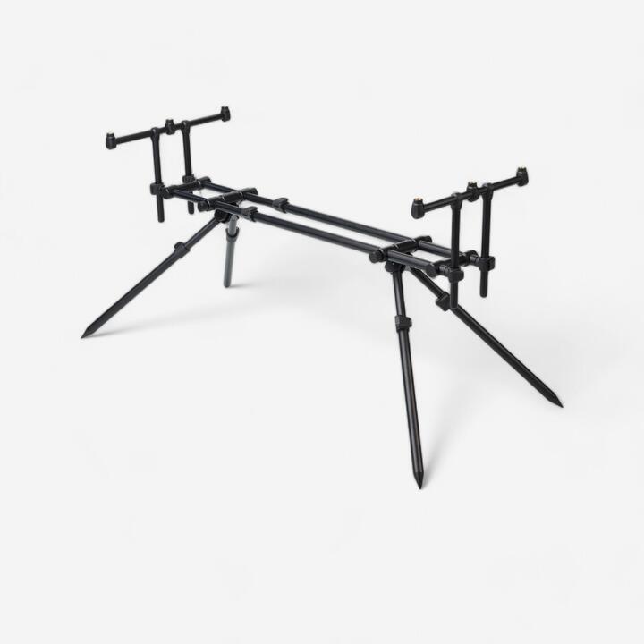 Kit Pêche Carpe NGT : Rod Pod Dynamique 3 Cannes + Alarmes De Touches Sans Fil