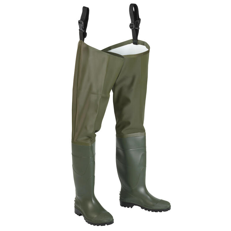 Pantalon de pêche wading étanche et respirant chaussons néoprène - TW 900  BR-S pour les clubs et collectivités