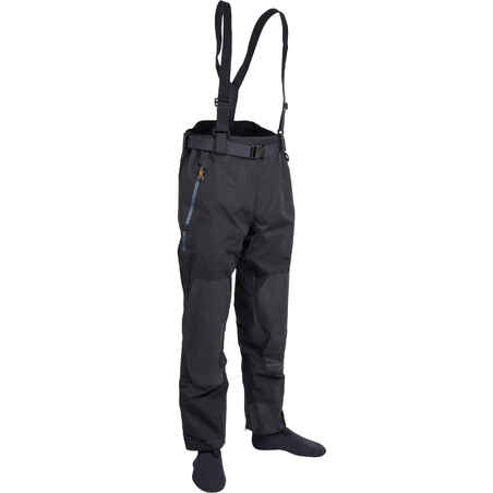 Waterproof, breathable wading trousers with neoprene booties - TW 900 BR-S