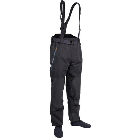 Vodootporne i dišljive pantalone s neoprenskim čizmama za ribolov TW 900 BR-S