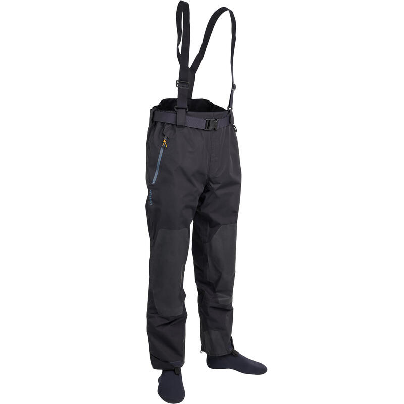 Pantalon de pêche wading étanche et respirant chaussons néoprène - TW 900 BR-S