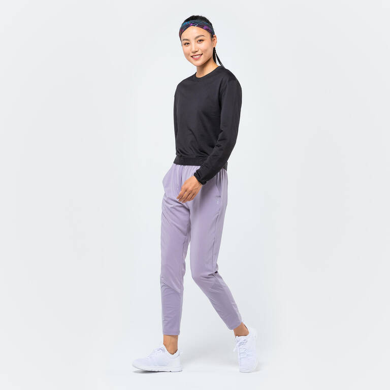 Women's Fitness Cardio Carrot-Cut Jogging Bottoms - Purple