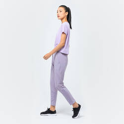 Women's Fitness Cardio Carrot-Cut Jogging Bottoms - Purple