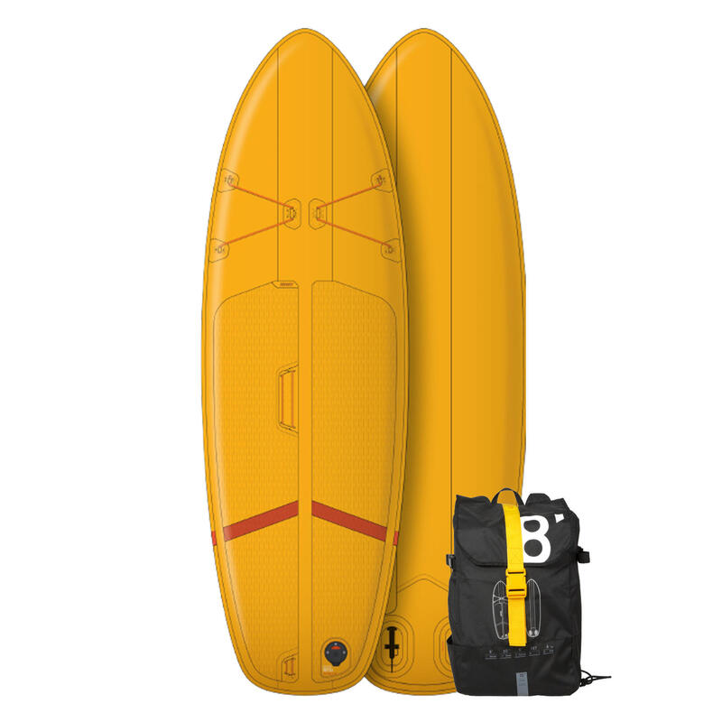 Kleine Finne Surf Stand Up Paddle aufblasbar ohne Werkzeug nicht FCS-kompatibel