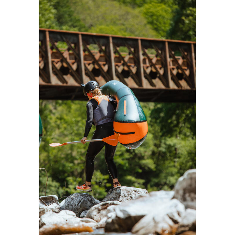 Opblaasbare 1-persoons packraft 500 TPU rivier waterdichte rits
