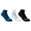 Kids' Mid-Cut Sports Socks RS 160 Tri-Pack - Navy/White/Black