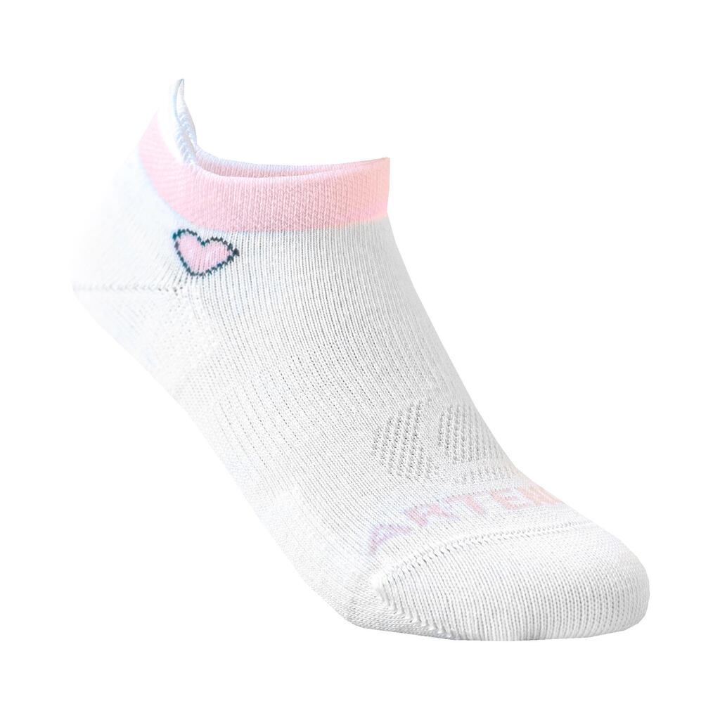 Kids' Low Tennis Socks RS 160 Tri-Pack - Green/Purple