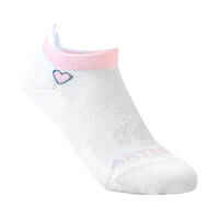 Kids' Low-Cut Sports Socks RS 160 Tri-Pack - White/Heart Logo