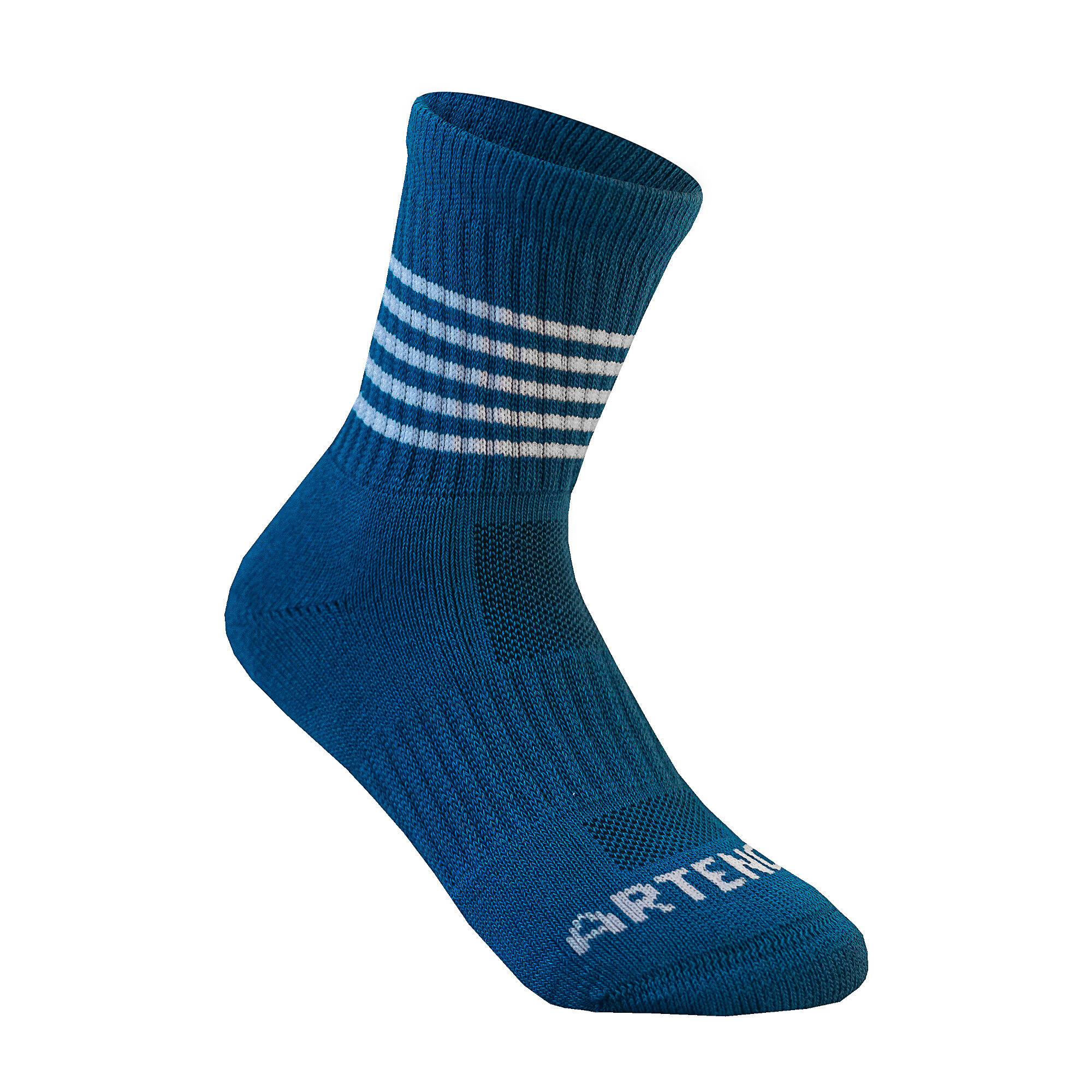 Kids' High-Cut Sports Socks RS 500 Tri-Pack Sky/White/Blue 4/4