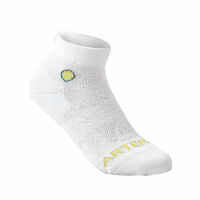 Kids' Mid-Cut Sports Socks RS 160 Tri-Pack - White/Blue Logo