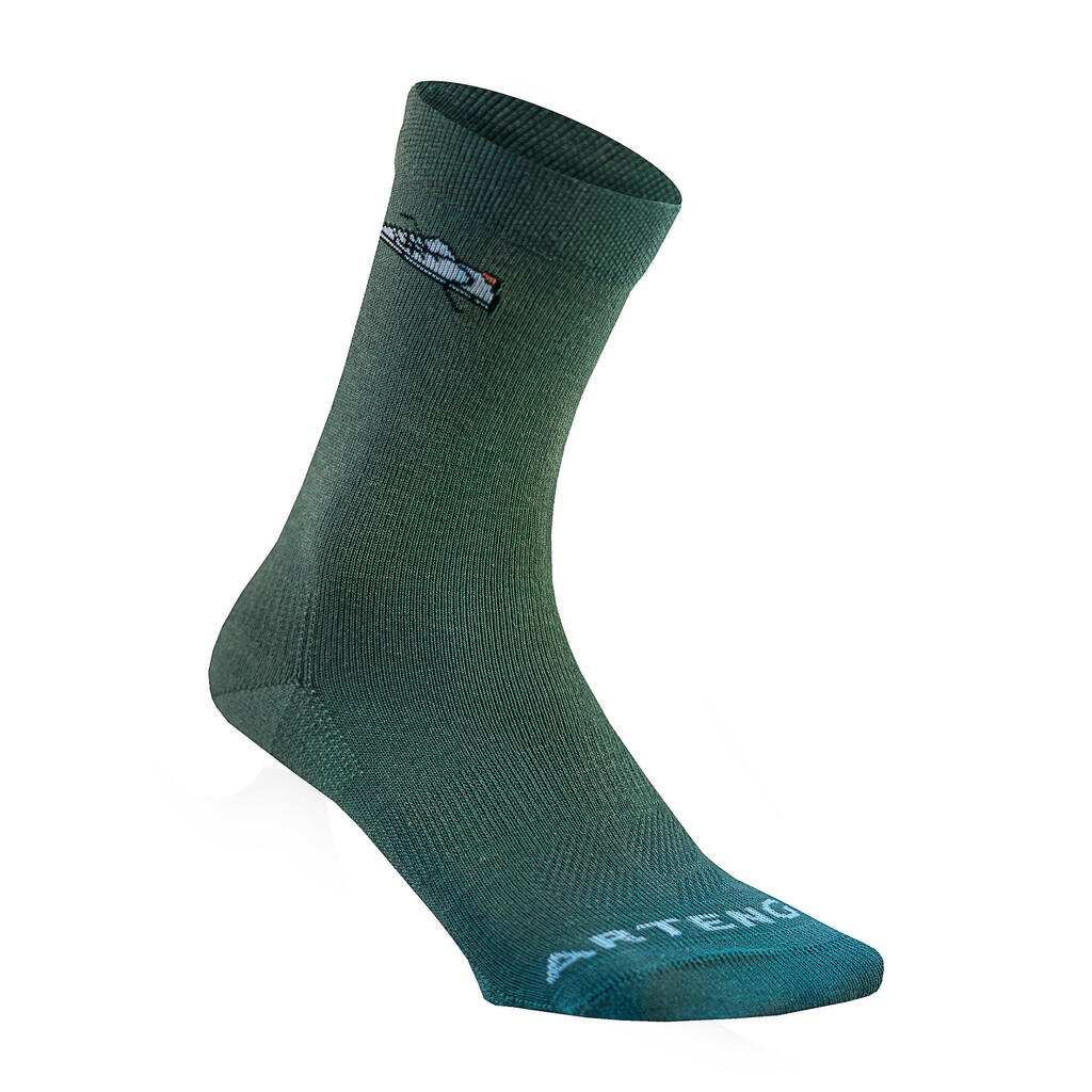 Tennissocken High 3er-Pack - RS 160 marineblau/braun/grün mit Logo