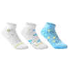 Čarape za tenis RS 160 srednje visoke dječje 3 para bijele-plave s logom
