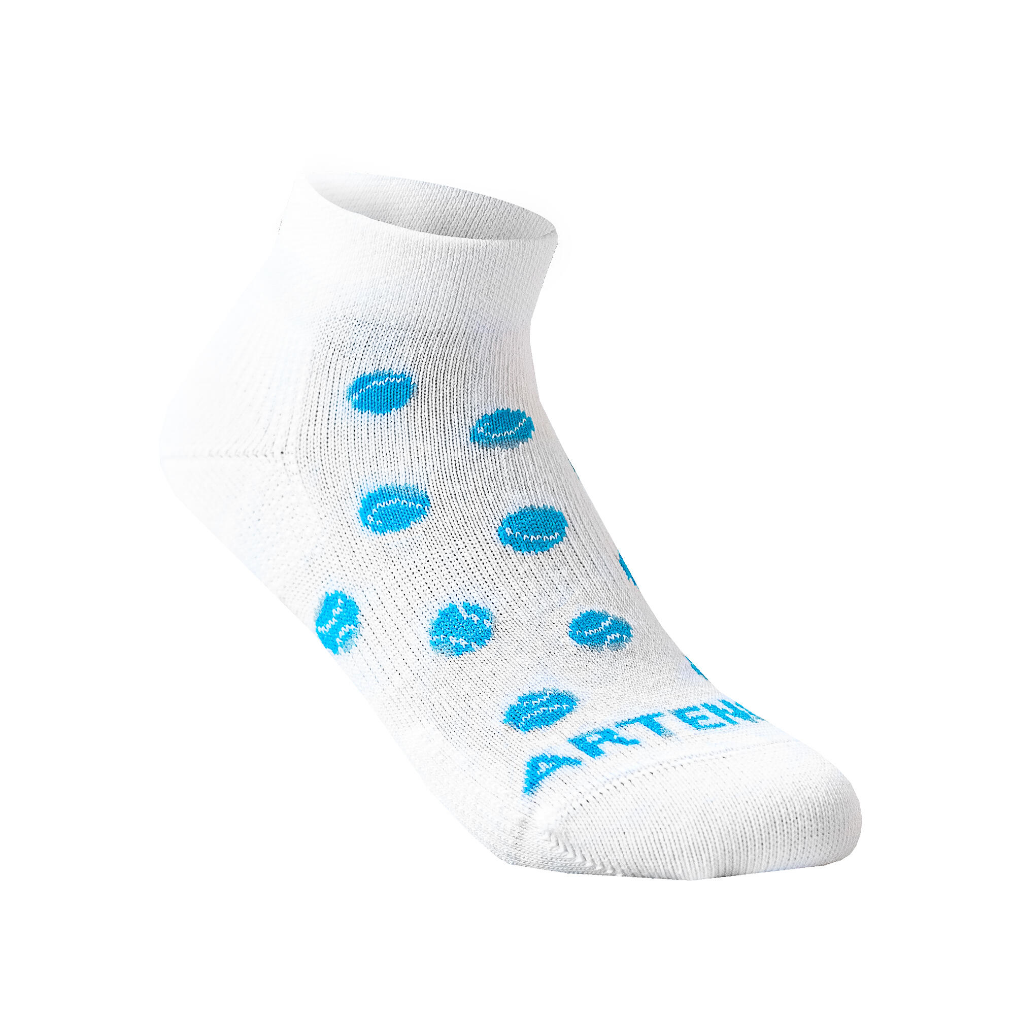 Kids' Mid-Cut Sports Socks RS 160 Tri-Pack - Navy/White/Black 3/4