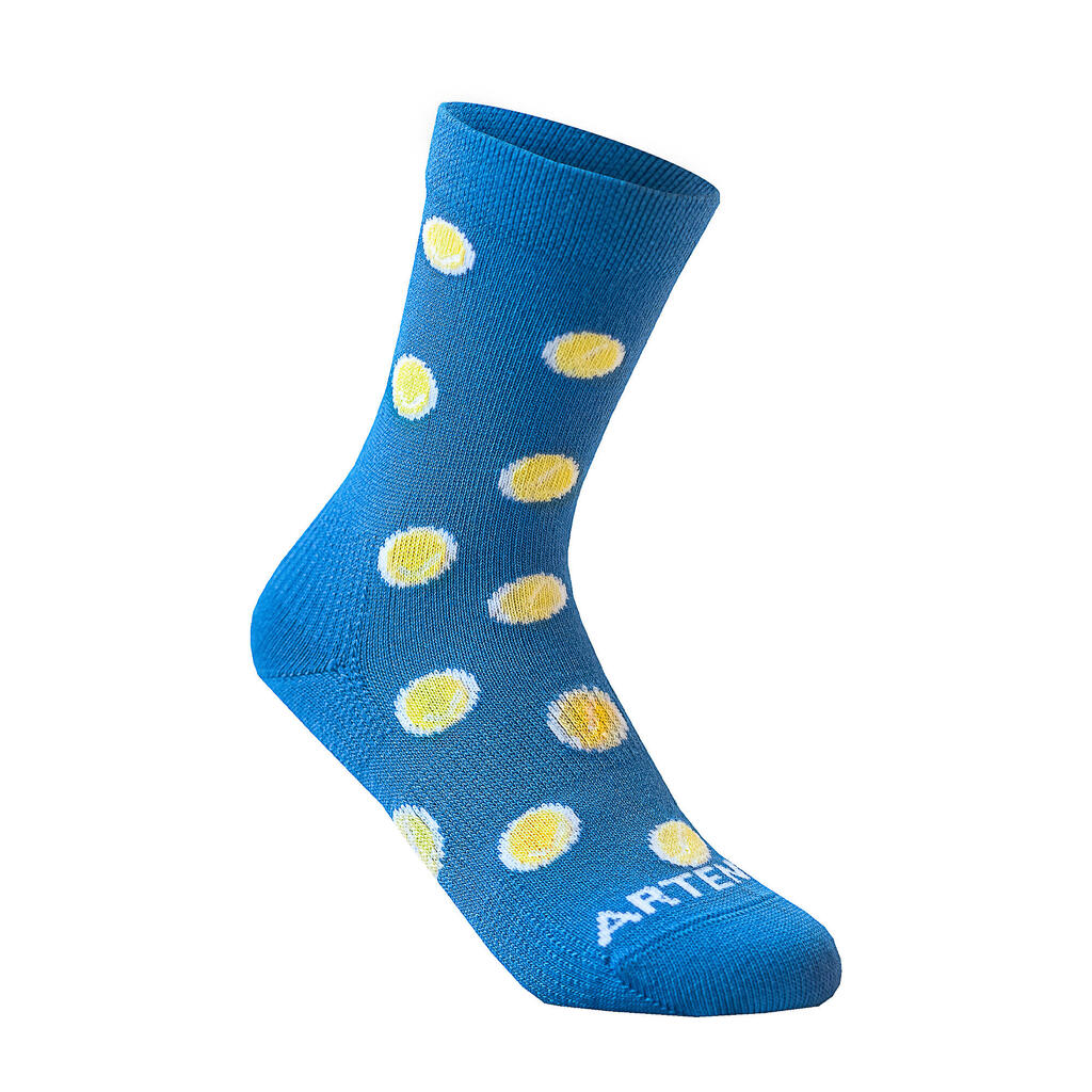 Tennissocken RS 160 High Kinder 3er-Pack blau/weiss/hellblau