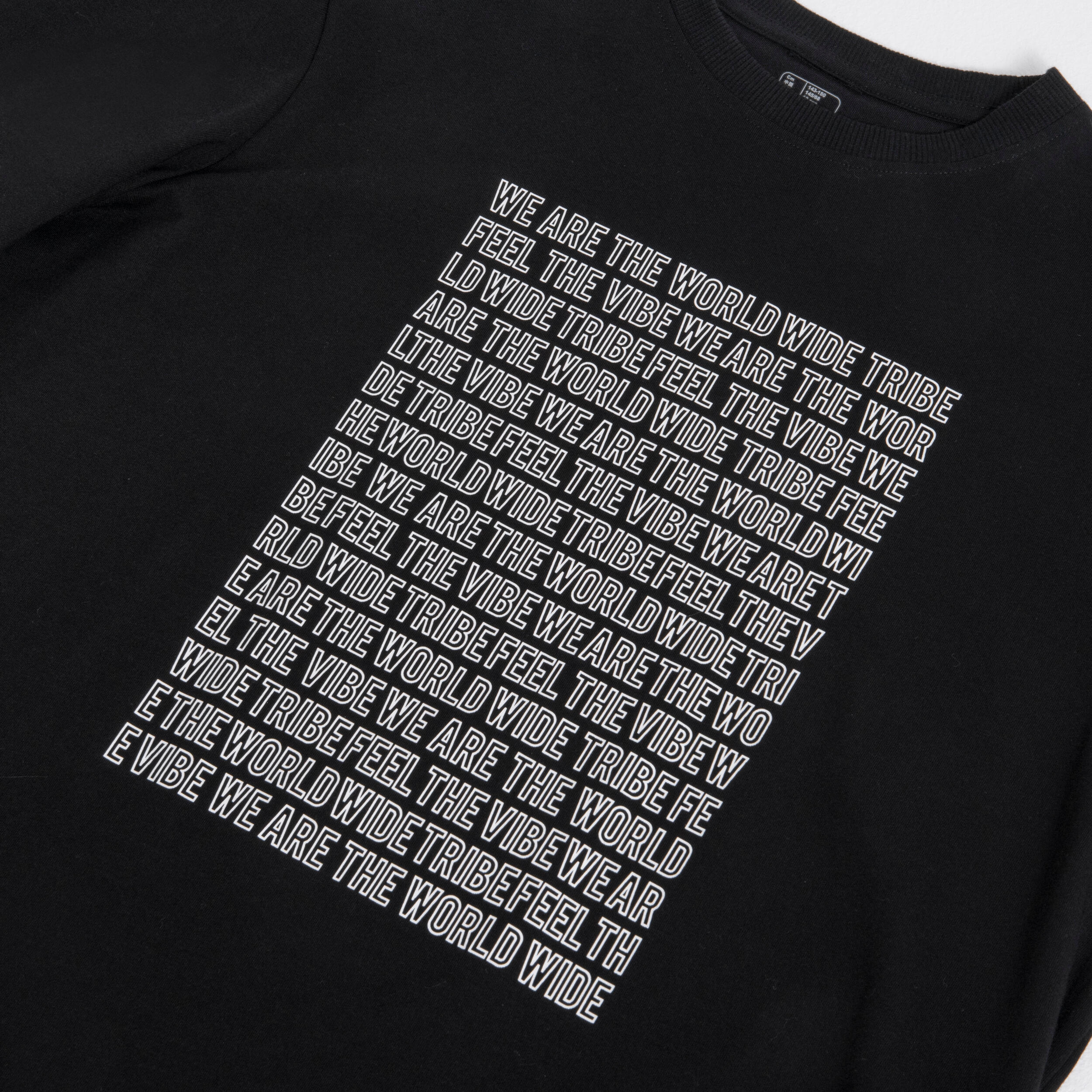 Girls' Oversized T-Shirt - Black Print 3/9