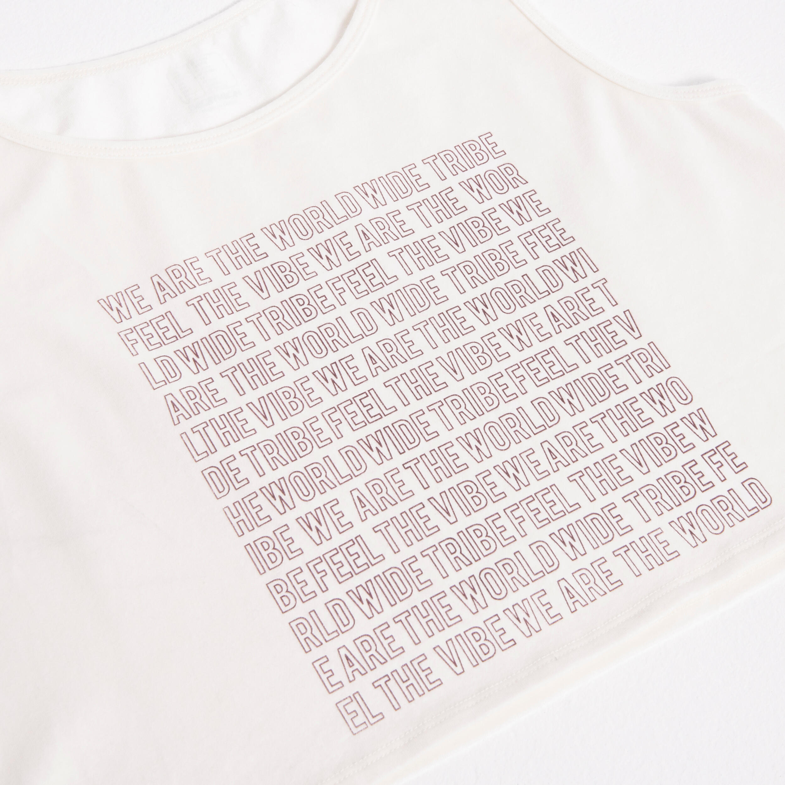 Girls' Modern Dance Cropped Printed Tank Top - White 5/7