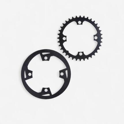 Plateau vtc 36 dents aluminium et son carter