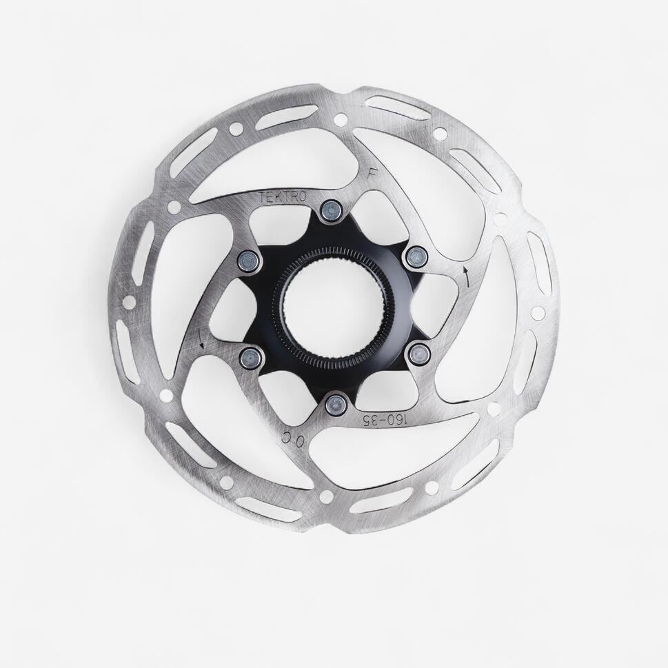 Disques De Frein TEKTRO 160 Mm - Centerlock - Argent/noir - Universel - 1 Pièce