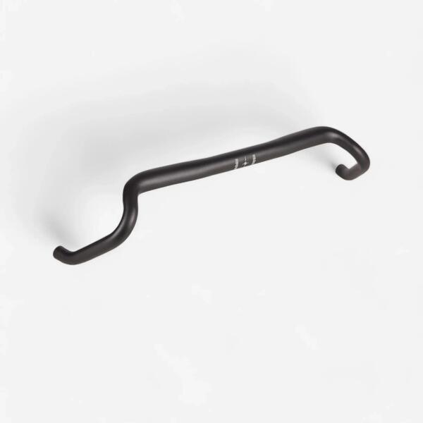 Manillar Riverside Bikepacking de aluminio negro con curvas abiertas 24 grados