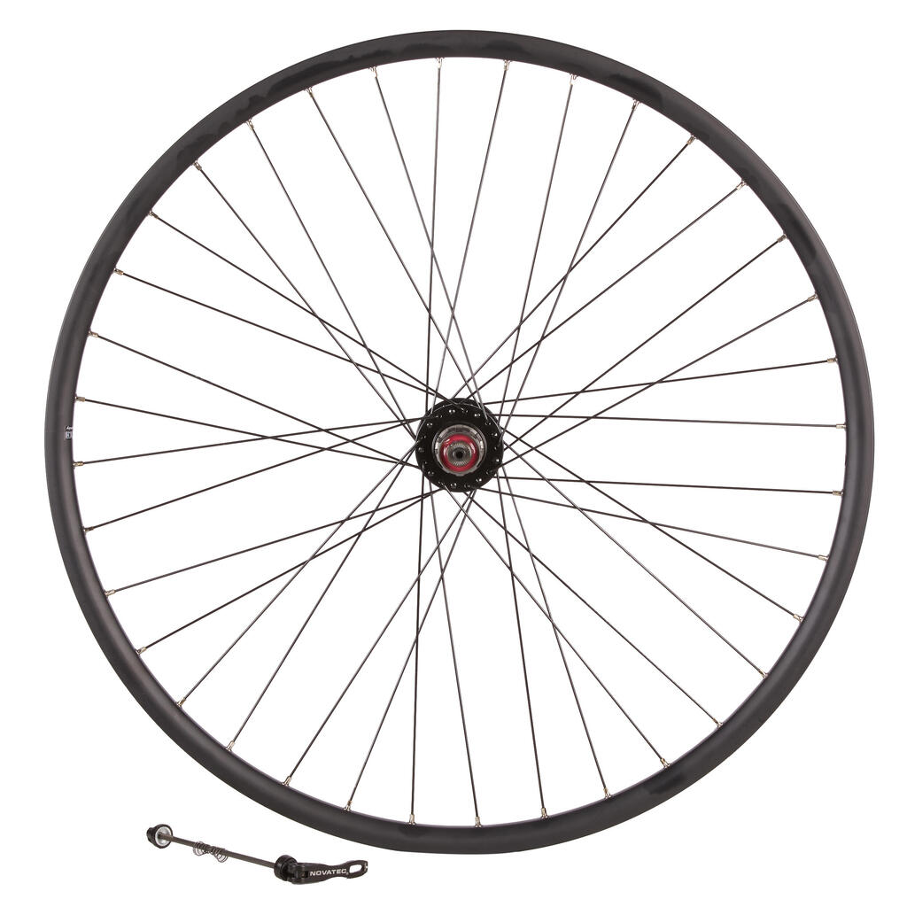 28" Reinforced Double-Walled Disc Brake QR Hybrid Bike Wheel - Black